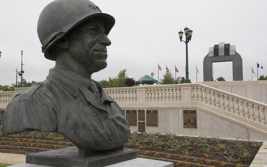 A bust of Gen. Omar Bradley at the National D-Day Memorial in Bedford, Va.