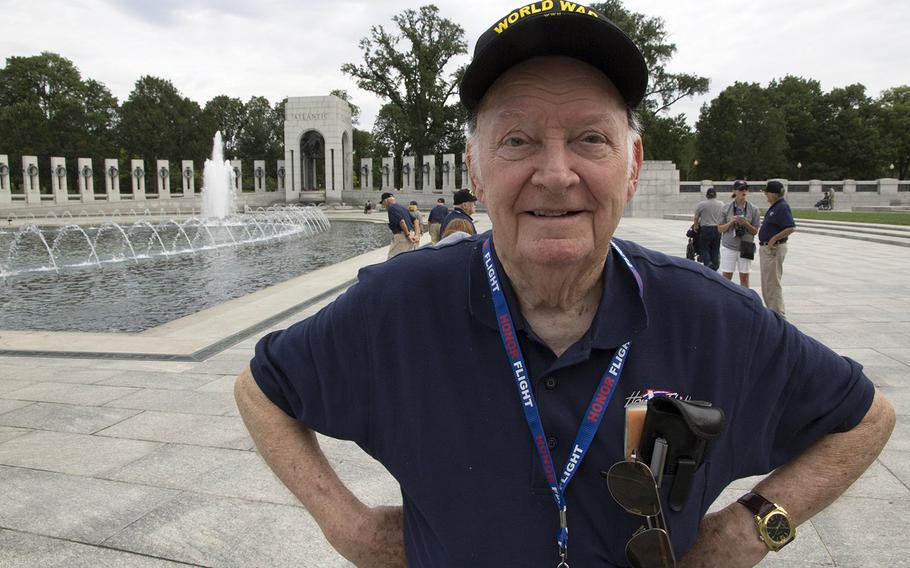 World War II veteran Jim Bowen of Boise, Idaho, at the National World War II Memorial in Washington, D.C., September 3, 2014.