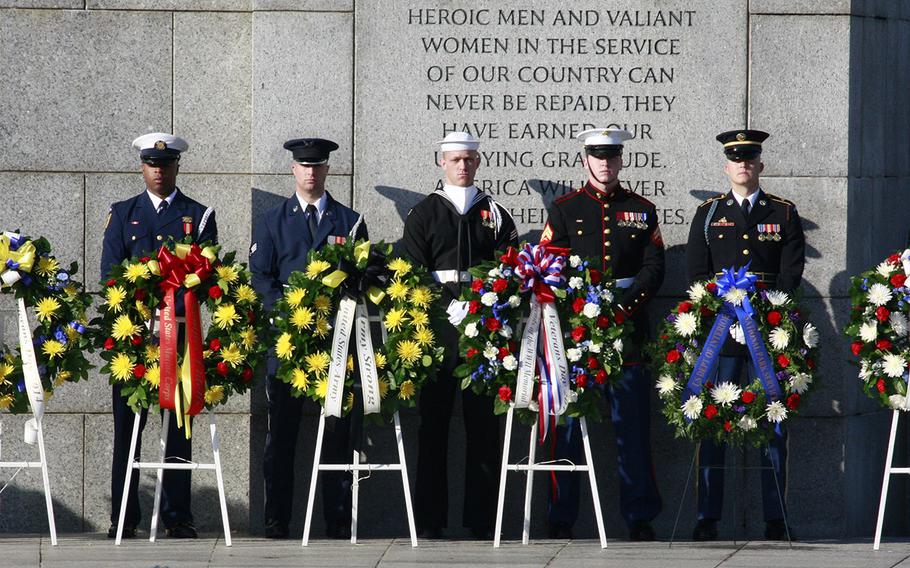 Veterans Day 2014 at the National World War II Memorial in Washington, D.C.