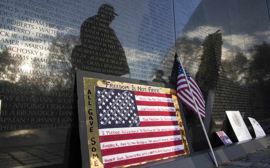 Veterans Day 2014 at the Vietnam Veterans Memorial in Washington, D.C.
