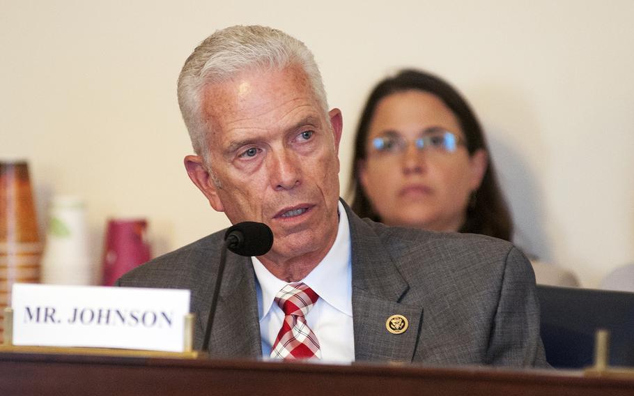 Rep. Bill Johnson, R-Ohio, asks a question during a House Subcommittee on Disability Assistance and Memorial Affairs hearing on Capitol Hill in Washington, D.C., on Thursday, June 11, 2015. Johnson expressed frustration at the slow pace of changes at the Veterans Benefits Administration, which was the subject of a congressional inquiry three years ago that found the agency's fiduciary program in "dire need of reform."