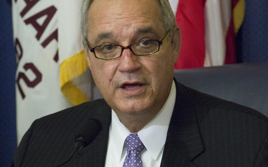 House Veterans Affairs Committee Chairman Rep. Jeff Miller, R-Fla., speaks during a Capitol Hill hearing on the VA budget, June 25, 2015.