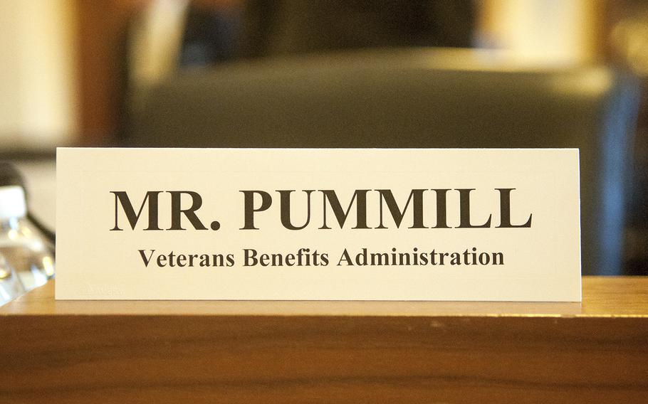 VA official Danny Pummil was a no-show before a House Committee on Veterans Affairs hearing on Capitol Hill in Washington, D.C., on Wednesday, Oct. 21, 2015. Pummil is the VA's principal deputy under secretary for benefits.