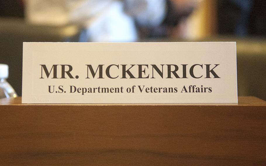 VA official Robert McKenrick was a no-show before a House Committee on Veterans Affairs hearing on Capitol Hill in Washington, D.C., on Wednesday, Oct. 21, 2015. McKenrick is the director of the VA's Los Angeles Regional Office.