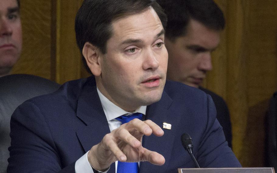 Sen. Marco Rubio, R-Fla. on Jan. 10, 2017 on Capitol Hill.
