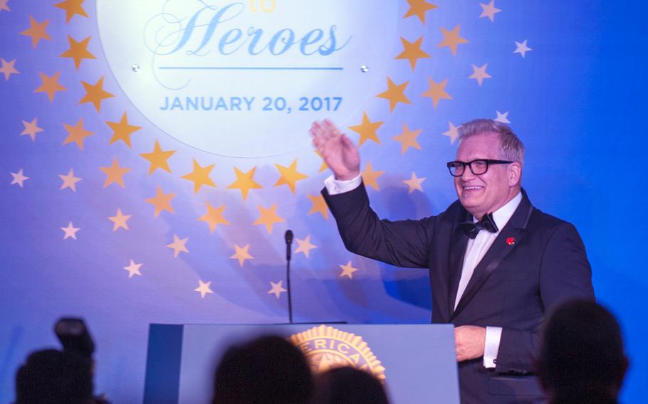 Drew Carey takes the stage during the Veterans Inaugural Ball: Salute to Heroes in Washington, D.C., Jan. 20, 2017.