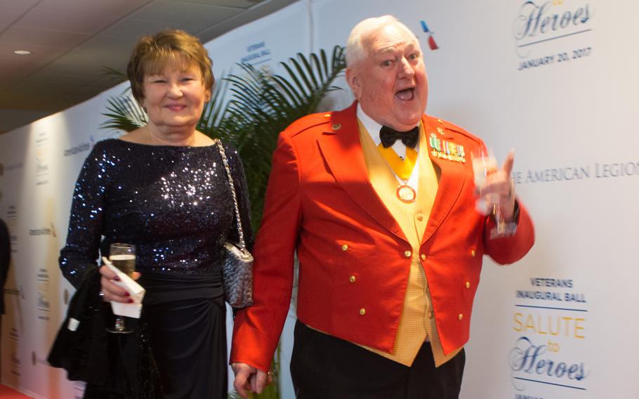 Walking the red carpet at the Veterans Inaugural Ball: Salute to Heroes in Washington, D.C., Jan. 20, 2017.