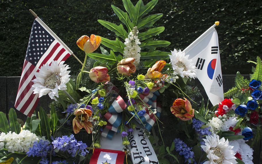 Korean War Memorial on Memorial Day, May 29, 2017.