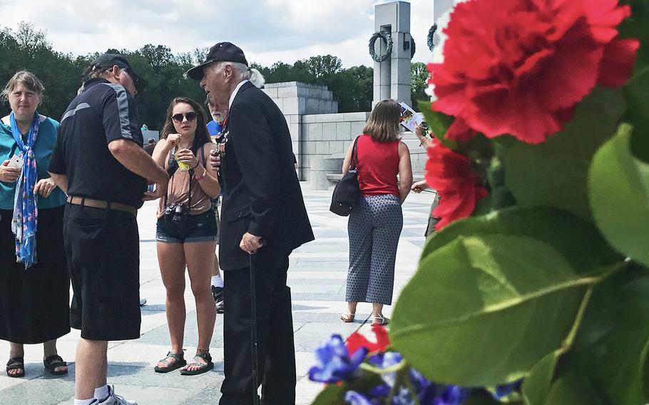 The 73rd commemoration of D-Day at the World War II Memorial in Washington, D.C., on June 6, 2017.