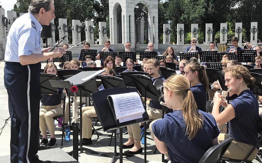 The 73rd commemoration of D-Day at the World War II Memorial in Washington, D.C., on June 6, 2017.