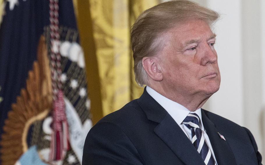 President Donald Trump at a White House ceremony in May, 2018.