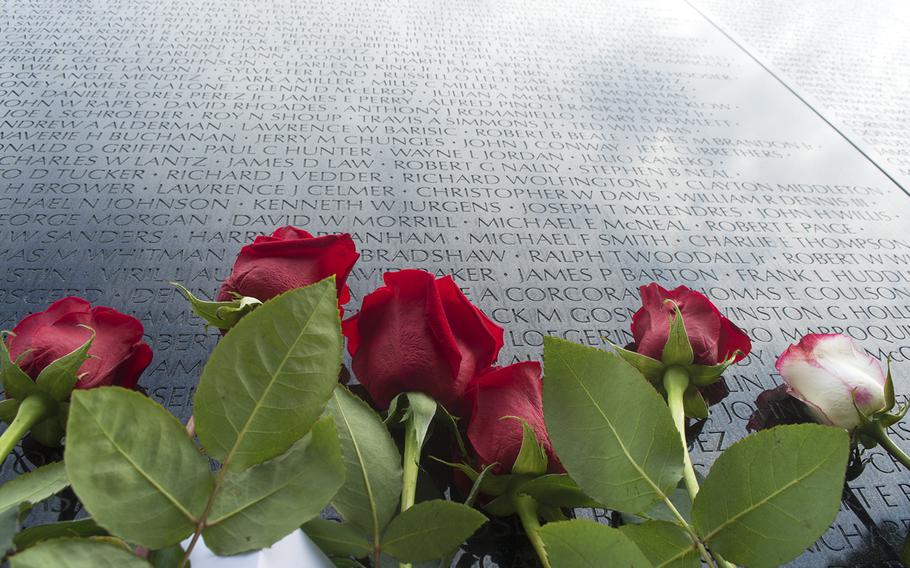 About 3,000 roses were placed at the Vietnam Memorial Wall in Washington, D.C., as part of the annual Father's Day Rose Remembrance. 