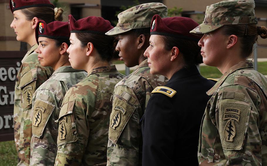 In celebration of Women Veterans Day, June 12, 2020, 3rd Special Forces Group (Airborne) paid tribute to female soldiers, past and present who have supported the group's mission.