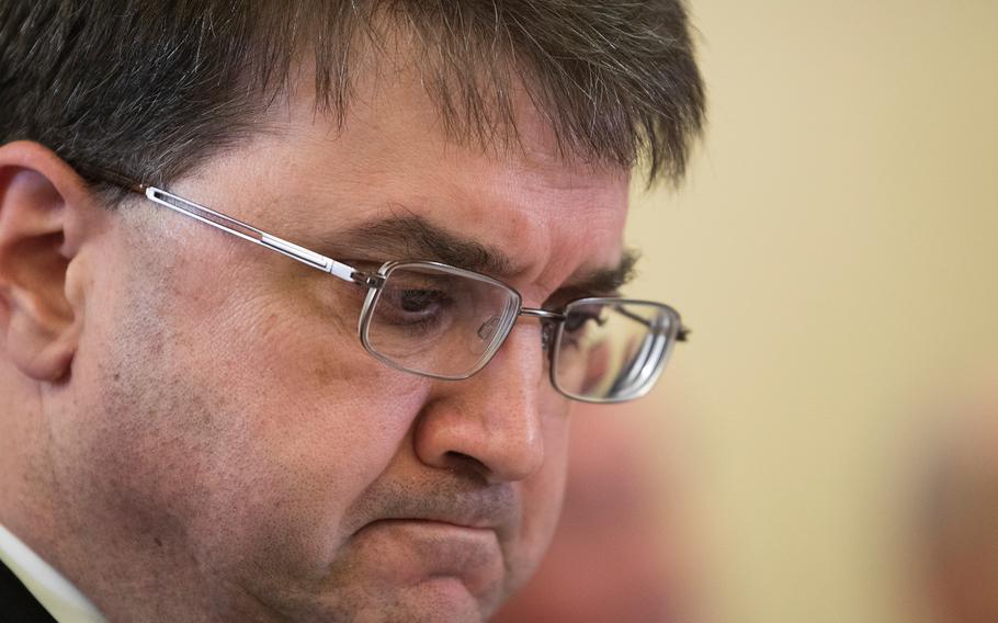 Department of Veterans Affairs Secretary Robert Wilkie attends a hearing on Capitol Hill in Washington on Sept. 26, 2018. 