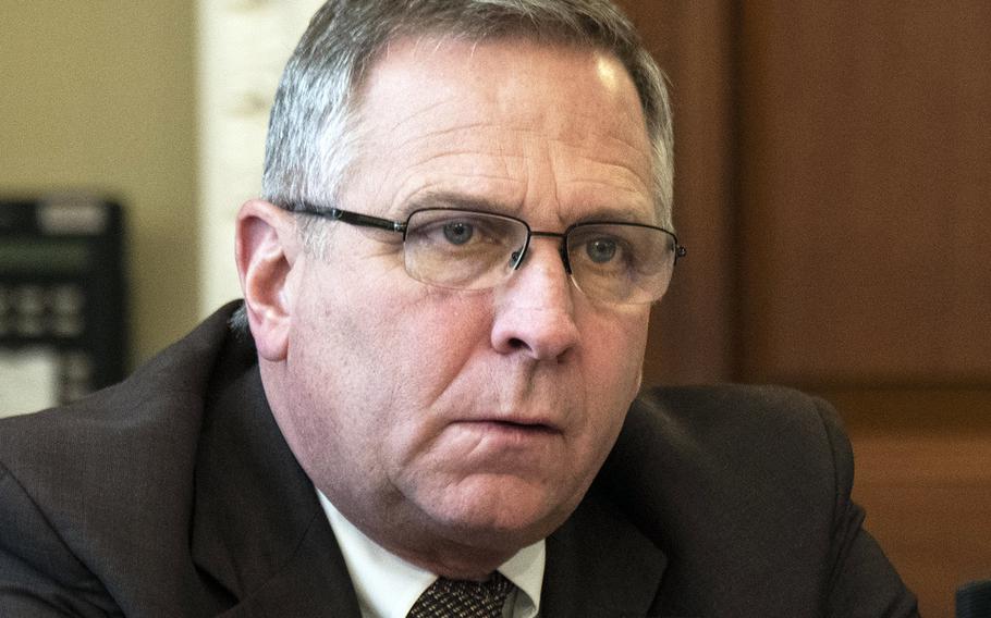 Rep. Mike Bost, R-Ill., at a House Veterans' Affairs Committee hearing in 2019.