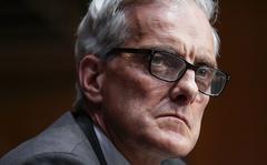 Secretary of Veterans Affairs nominee Denis McDonough listens during his confirmation hearing before the Senate Committee on Veterans' Affairs on Capitol Hill, Wednesday, Jan. 27, 2021, in Washington. (Sarah Silbiger/Pool via AP)