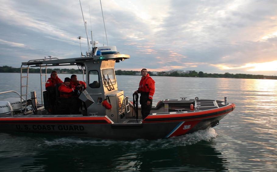 Crewmembers from Station Harbor Beach patrol the waters of Lake Huron, Mich., ensuring safety on the waterways on July 24, 2014.