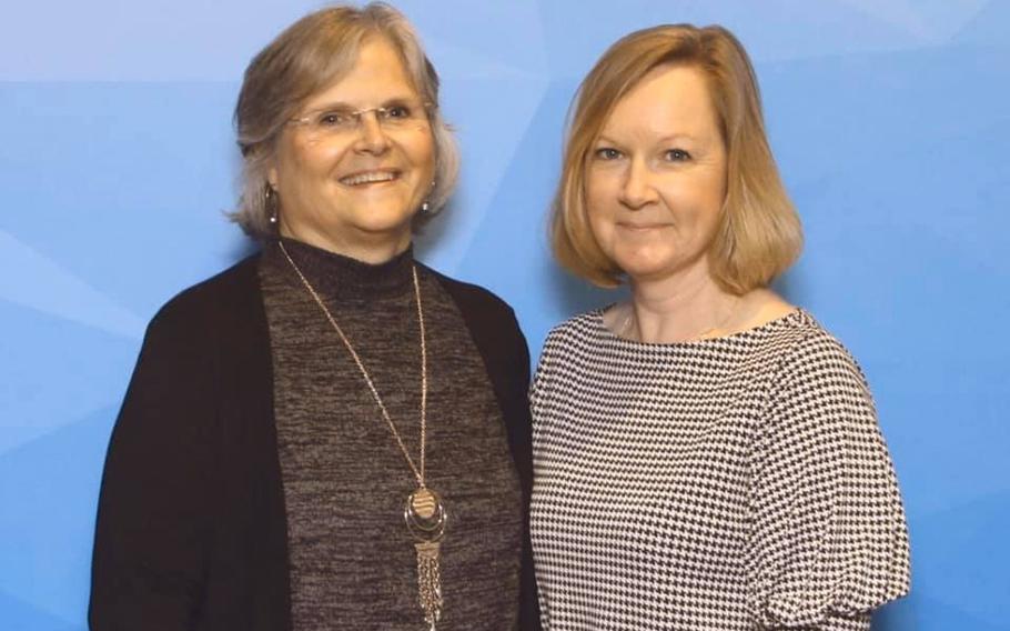 Mary Hahn Ward and Jennifer Mackinday, both family caregivers of wounded veterans, host a podcast, ''This Caregiver Life,'' that talks about the challenges of caring for loved ones.