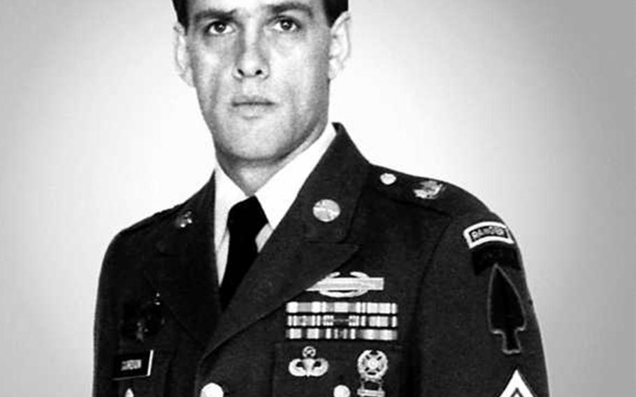 Delta Force Master Sgt. Gary Gordon, a Medal of Honor recipient, was a sniper team leader on the lead Black Hawk helicopter during the 1993 Mogadishu raid at the center of the book and movie ''Black Hawk Down.'' Police in Maine are seeking assistance regarding suspected vandalism to his gravestone.