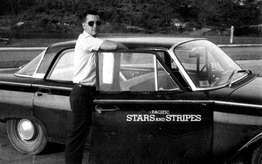 Former Stars and Stripes correspondent Steve Stibbens poses for a photo in Tokyo in 1962.